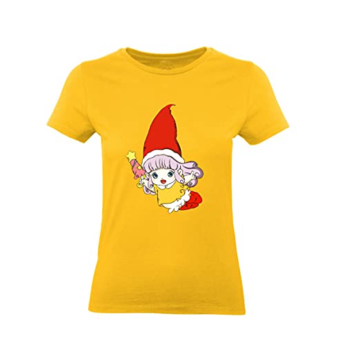  T-Shirt Donna Cotone Basic Super vestibilità Top qualità - Mem. - Divertente Humor Made in Italy (Giallo, XL)