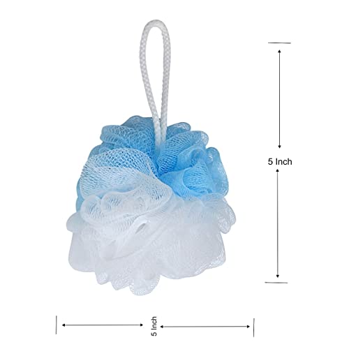 Image of Loofah for Bathing Men Women Natural Loofah (Rectangle And Oval) Pumice Stone Foot Scrubber Back Belt Long Scrubber Sponge (Combo of 5) Colour (Blue)