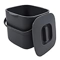 Umtiti 4-Liter Kitchen Compost Bin with Handles for Countertop Food Scrap Collection.Dary Gray-4L-US