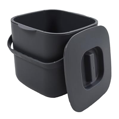 Umtiti 4-Liter Kitchen Compost Bin with Handles for Countertop Food Scrap Collection.Dary Gray-4L-US