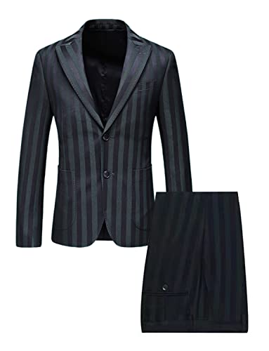 Costume 3 pièces à rayures hommes ajusté pour morphologie standard