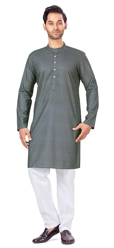 Image of Studio Shringaar Men's Cotton Relaxed Fit Straight Kurta