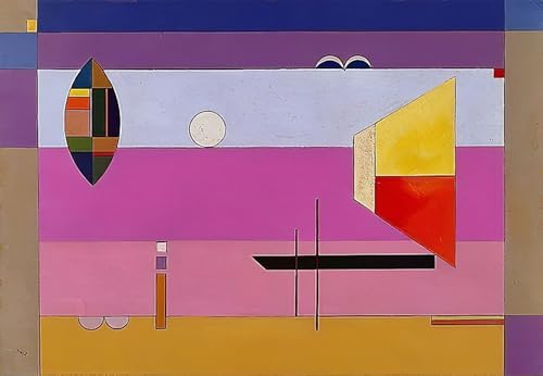 Tableau Kandinsky toile déco salon 60x90cm poster mural art abstrait moderne