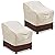 Vailge Patio Chair Covers, Lounge Deep Seat Cover, Heavy Duty and Waterproof Outdoor Lawn Patio Furniture Covers (2 Pack - Large, Beige & Brown)