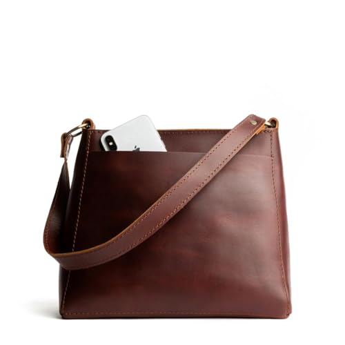 Image of Portland Leather Goods Triangle Shoulder Bag for Women - Handmade from the Finest Full-Grain Hides | Handmade