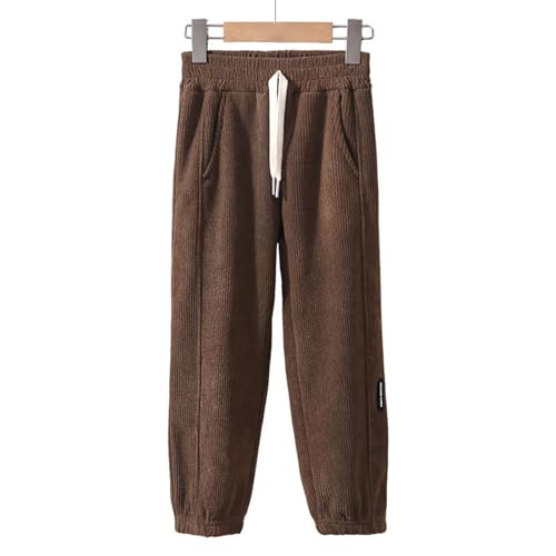 Thick Fleece Sweatpants for Kids Warm Elastic Waist Loose Trousers Winter Comfy 𝗗rawstring Pants with Pocket2