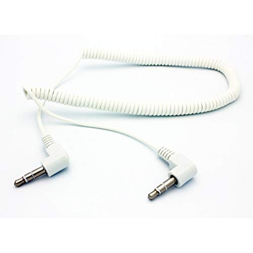 Cable auxiliar de audio Jack 3.5mm blanco miniatura 6