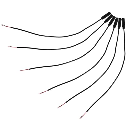 Amosfun 6 piezas Conector Hembra para Cable Desnudo Audio Reparación Alargador Jack Auxiliar para Reproductor Coche Tv con Aislamiento PVC