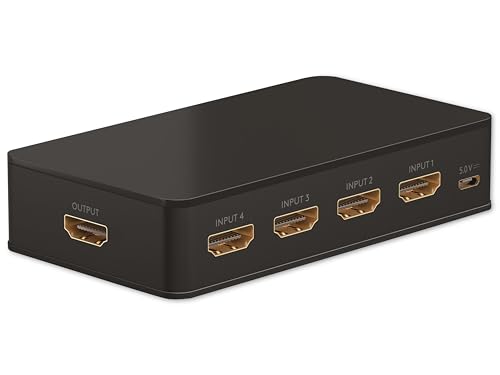 Conmutador HDMI para conectar consolas y TV en el salón con Goobay 4K