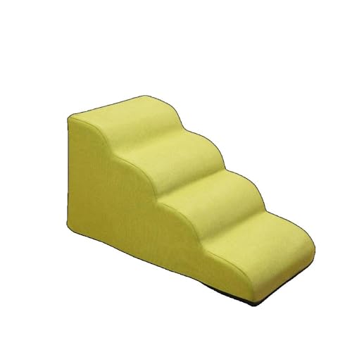 ChopEase犬用階段 高品質ペットステップ 屋内外対応 ペット 犬用カバー取り外し可能 犬 踏み台 うさぎ 小型犬 高齢犬適用 フォーム ペット用品 高齢犬用の取り外し・洗えるとランプ (4層,グリーン)