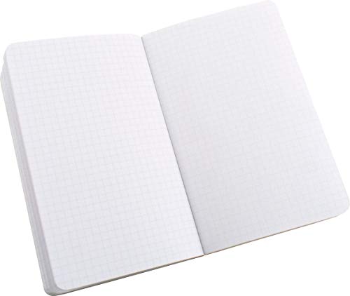Image of Classic 360 Soft Bound Soft Cover Notebook, Pocket size journal, 3.5 inch x 5.5 inch, 128 sheets / 256 pages, Squared, Graph, Grid Pattern premium paper, Red