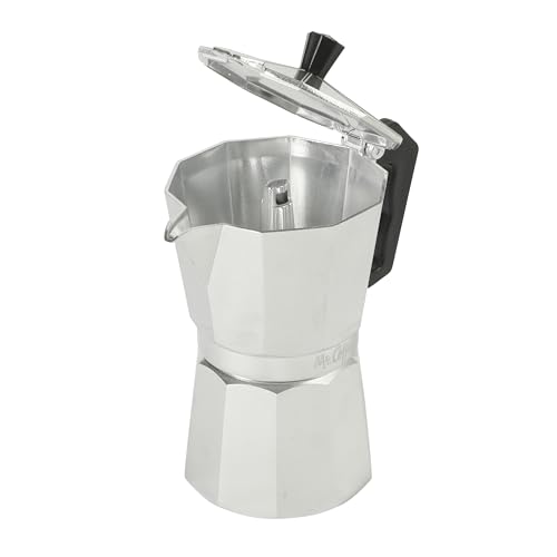 Mr. Coffee Brixia 6-Cup Stovetop Espresso Maker – Classic Italian Moka Pot, Aluminum Silver Espresso Coffee Maker with Handle for Strong, Rich Brew by Mr. Coffee - Used condition - Image 5