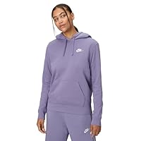 Nike Women's Sportswear Club Fleece Pullover Hoodie, World Indigo/White, X-Small