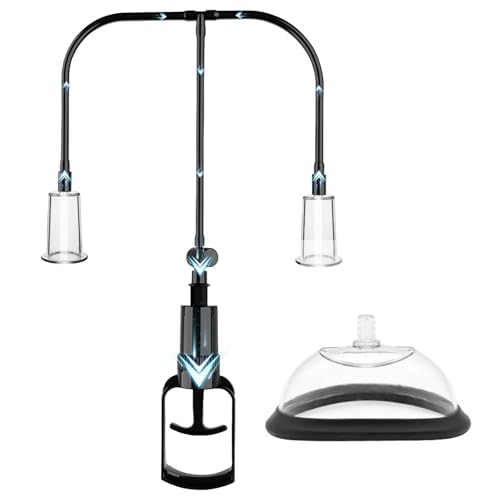 AMZII 3-IN-1 Muschipumpe Vakuumpumpe mit 2 Nippel Sauger Sexspielzeug & Klitoris Sauger für Frauen,Klitoris Stimulator für Sie,Nippelsauger Brustwarzen BDSMs Spielzeug hart Vagina Pumpe Brustpumpe