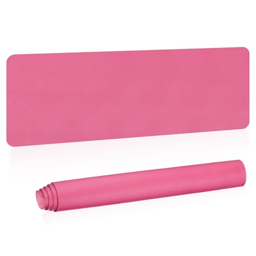 Tapis de bureau rose rouge PATIKIL grand sous-main ordinateur étanche 140x43cm