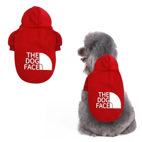 シャツ 犬の冬のコート 犬服 ドッグウェア パーカー 犬用コスチューム 可愛い ペットウェア 小中大型犬服 わんちゃんのお洋服 犬のパーカー犬の服 防寒 暖かい ワンコ服 秋冬 人気 ハロウィン クリスマス お散歩 お出かけ(レッド S)