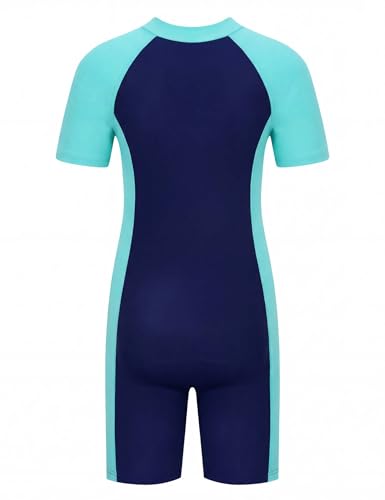 Image of Girls One Piece Swimsuit UPF 50+ Rash Guard with Front Zipper for Ages 3-14