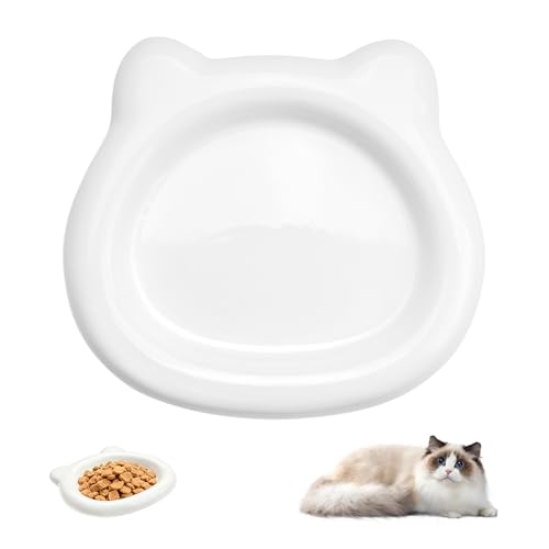 Ciotole per Gatti in Ceramica, Ciotola per Gatti in Ceramica, Ciotola Gatto Ceramicas con base antiscivolo, ciotole cane piatta per cibo, cuccioli e piccoli animali