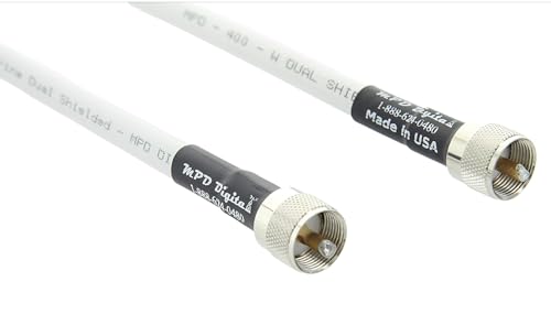 Câble coaxial MPD400 blanc souple pour liaison radio de bateau