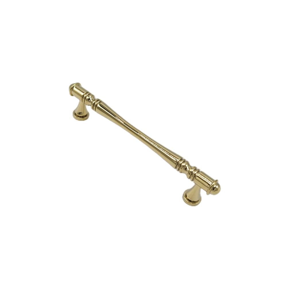 Tiradores de armario de muebles de latón, tiradores de cajón de armario de armario cromado, tiradores de puertas de cocina, herrajes brillantes, oro brillante, 128mm