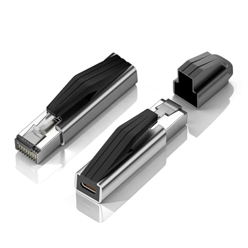 Image of ZORBES USB C to RJ45 Ethernet Adapter 1000Mbps, Type C Male to LAN Network Converter, Wired Internet Adapter for Laptop Tablet Smartphone