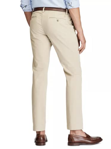 Polo Ralph Lauren Men's Slim Fit Stretch Chino Pants, Classic Stone, Off White, 382