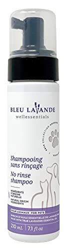 Bleu Lavande Lavender No Rinse Pet Shampoo - Enriched with 100% Pure & Premium Lavender Essential Oil – Waterless – Calming & Hydrating Benefits - pH Balanced - 99% Natural Ingredients - Cruelty Free