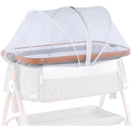 Mosquitera para cuna para bebés para mosquitera con cremallera de 2 vías para moisés, mesita de Noche, cuna de viaje mosquitera para mantener a las mascotas fuera