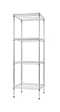 Finnhomy 4 Shelves Adjustable Steel Wire Shelving Rack for Smart Storage in Small Space or Room...