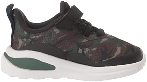 adidas Fortarun Running Shoe, Black/White/Green Oxide (Elastic), 3 US Unisex Little Kid | Image 5