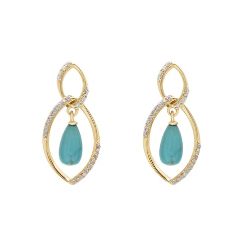 Boucles d'oreilles turquoise argent 925 : cadeau nœud d'amour celte femme