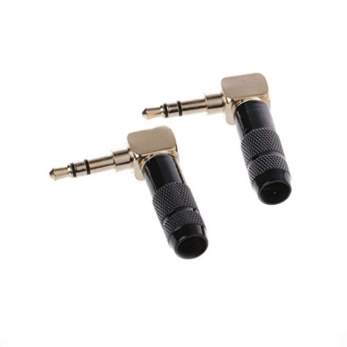 Buy Buyme 2 Pcs 90 Degree Jack 3.5Mm Headphone Plug Right Angle 3 Pole
