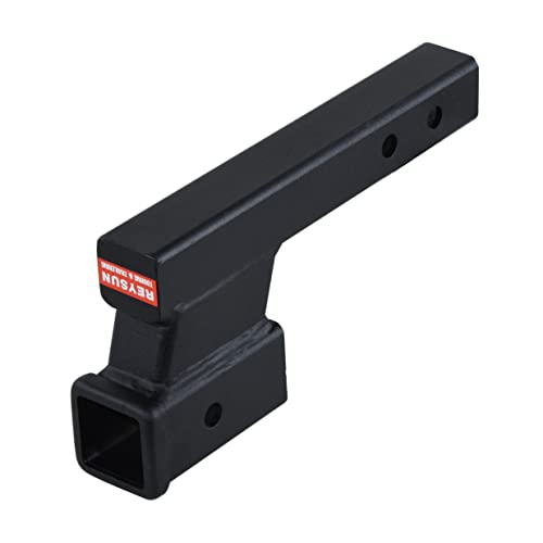 Reysun 864128 Trailer Hitch Riser With 4-1/4 Inch Rise/Drop For 2 Inch Receiver Hitch Extension, 7-3/4" & 9-3/4" Extension Length, 7500Lbs, Matte Black #TOP1