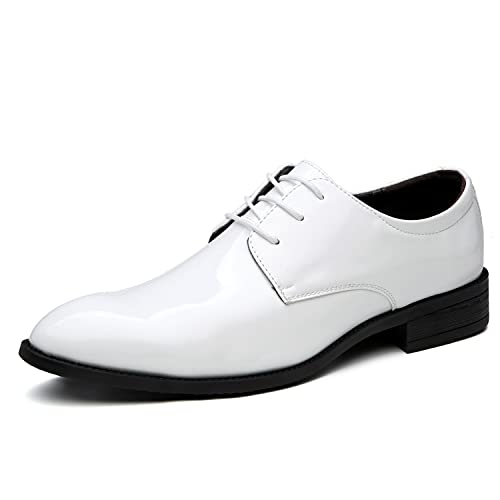 Image of ZZHAP Men's Pointed-Toe Tuxedo Dress Shoes Casual Slip-on Loafer