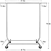 Camabel Perchero Burro Perchero de ropa con ruedas Ajustable 130-189cm Capacidad de...