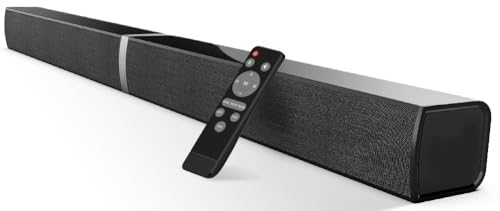 HoYLluDLL 2.0-Kanal Soundbar für TV Geräte, 32 Zoll Teilbare 2-in-1 Soundbar für TV Soundbar Bluetooth mit 3 EQ-Modi und 3D Surround Sound, TV Lautsprecher Soundbars mit ARC/Optisch/Aux, 1pcs