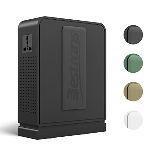 1300W Step Up Voltage Converter 110V to 220V, Slim Power Voltage Transformer for 50/60 Hz Europe Asia Appliance Use in US Canada Mexico (Grey)