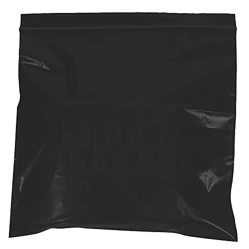 BOX USA Reclosable Poly Bags, 4" x 6", Black, 2 Mil, 1000-Pack image 2