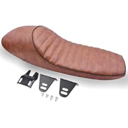 KaTur - Sillín acolchado, universal, con elevación, de estilo vintage, color negro, para motocicletas Cafe Racer Honda CB125S, CB550, CL350, 450, CB o CL