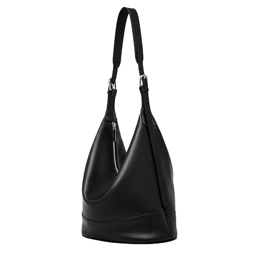 MOSAMHUA Bolso Bombonera Mujer Gran Capacidad de Cuero Flor, Bolso Bandolera y de Hombro Diseño Nicho Elegante, Bolso Versátil para Trabajo Oficina y Uso Diario Negro
