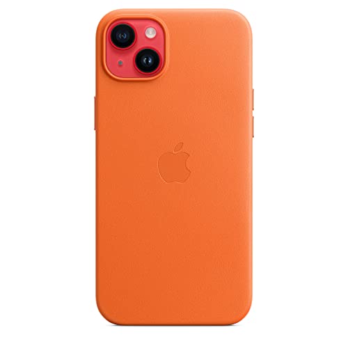 Image of Apple iPhone 14 Plus Leather Case with MagSafe - Orange
