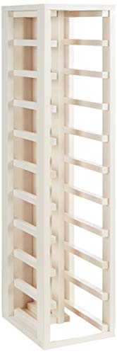 Expovinalia Kiefernflaschengestell, zum an der leeren Wand zu hängen, Holz, Weiß, 8 x 8 x 85 cm