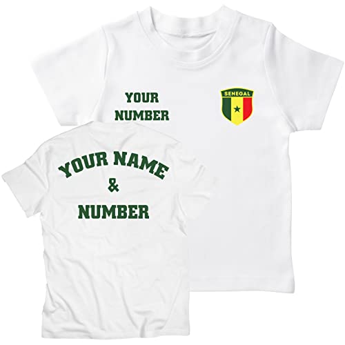 Maillot de Foot Enfant Sénégal 2026 Personnalisé : Flocage Durable qui ne se Décolle Pas au Lavage