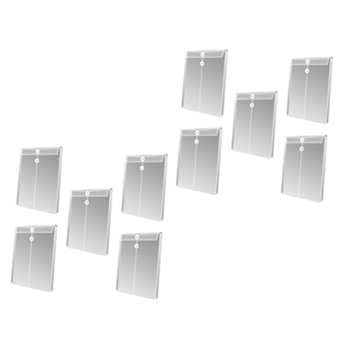 UTHCLO 10個 縦型透明ファイル収納ポーチ 素材使用 シンプルデザイン 大容量 書類整理 学校 オフィス 家向け