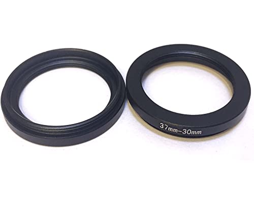 2x Metal 37-30mm Step-Down Rings Screws Adapter DSLR Digital Video Camera Lens Connect Size 37mm To 30mm Filter Circle Diameters Holder Film Connector Focus-ing Photo-graphy Parts Accessories - Image 2