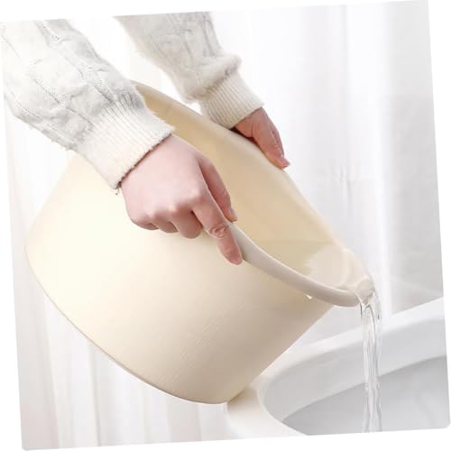 Balde para spa de pies de plástico resistente beige miniatura 3