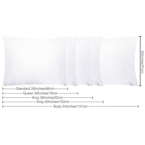 Image of NTBAY Body Microfiber Pillowcase, 1 Pack, 20 x 54, White