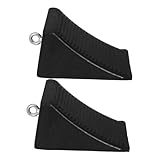 MAGICLULU 2 Stück Reifenkeile Auto aus Gummi und Kunststoff mit Tragegriff rutschfeste Fahrzeug Wagenstopper für Garage Anhänger Wohnmobil Geeignet für Geneigte Parkflächen und Vielseitige