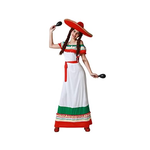 Atosa disfraz mejicana mujer adulto tricolor XL