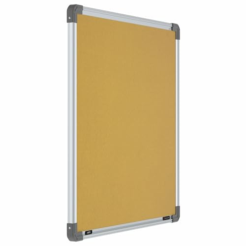 Image of Scholar Art Metis 2x2 Feet Bulletin Board for Wall & Study Table | Vibrant & Versatile Crape Cloth + High Density Soft Board for Pinning Photos, Sticky Notes & Reminders (Yellow)